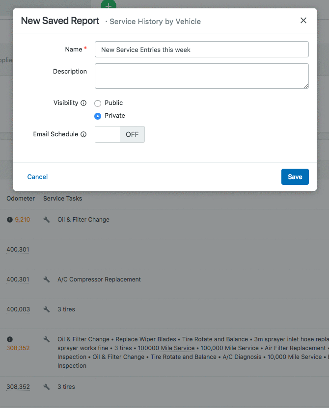 schedule reports