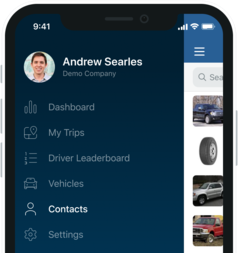 Fleetio go contacts sidebar half