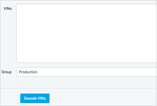 fleet vehicle decode multiple vins