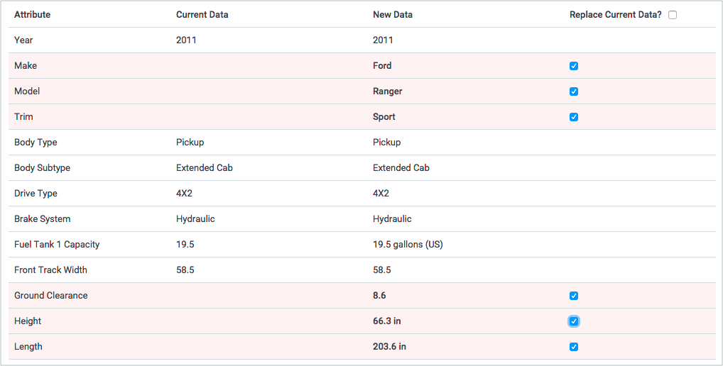 fleet vehicle decode update vehicle