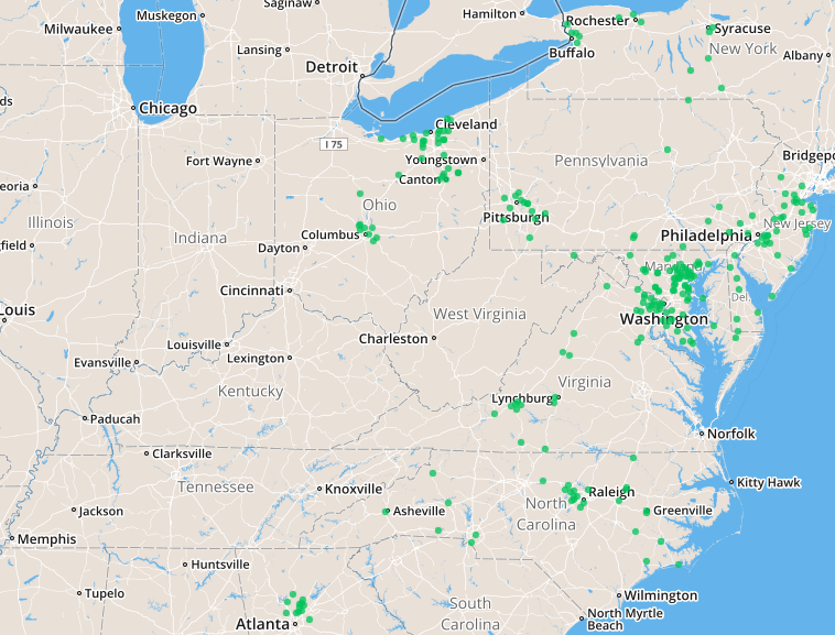 Mr tire map