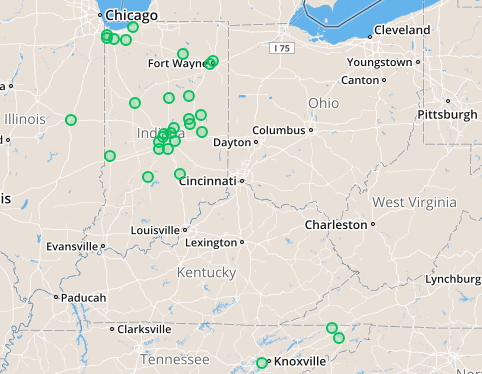 Tirebarn map